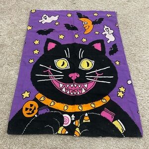 Vintage Halloween Black Cat Treat Bag Pillow Case
